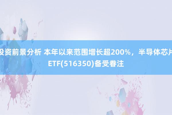 投资前景分析 本年以来范围增长超200%，半导体芯片ETF(516350)备受眷注