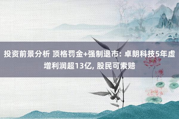 投资前景分析 顶格罚金+强制退市: 卓朗科技5年虚增利润超13亿, 股民可索赔