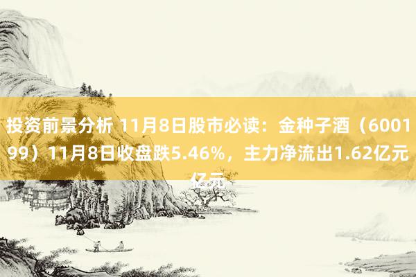 投资前景分析 11月8日股市必读：金种子酒（600199）11月8日收盘跌5.46%，主力净流出1.62亿元