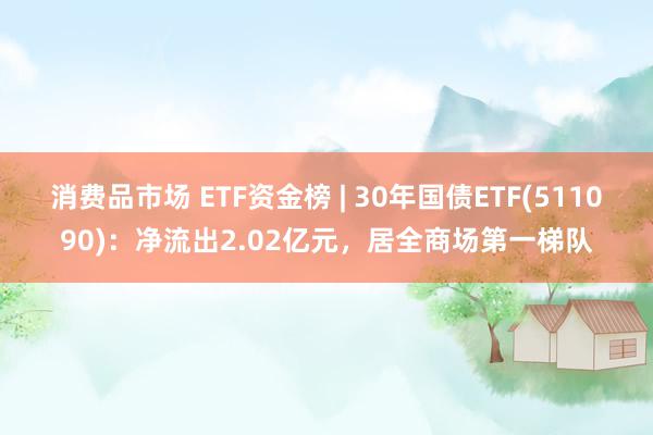 消费品市场 ETF资金榜 | 30年国债ETF(511090)：净流出2.02亿元，居全商场第一梯队