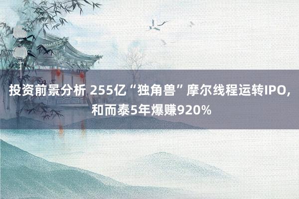 投资前景分析 255亿“独角兽”摩尔线程运转IPO, 和而泰5年爆赚920%