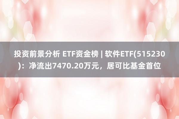 投资前景分析 ETF资金榜 | 软件ETF(515230)：净流出7470.20万元，居可比基金首位