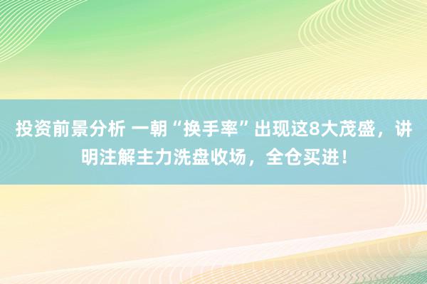 投资前景分析 一朝“换手率”出现这8大茂盛，讲明注解主力洗盘收场，全仓买进！