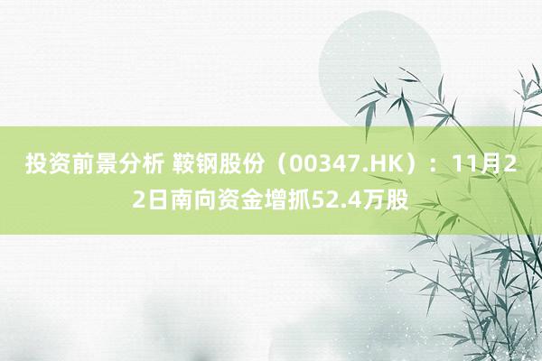 投资前景分析 鞍钢股份（00347.HK）：11月22日南向资金增抓52.4万股