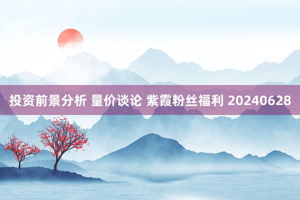 投资前景分析 量价谈论 紫霞粉丝福利 20240628