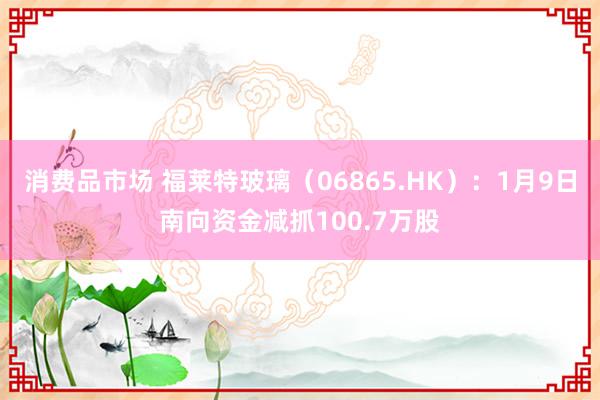 消费品市场 福莱特玻璃（06865.HK）：1月9日南向资金减抓100.7万股