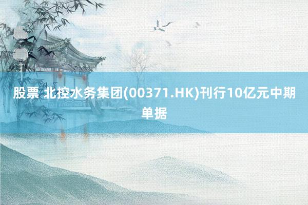 股票 北控水务集团(00371.HK)刊行10亿元中期单据