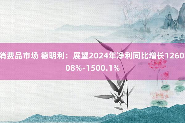 消费品市场 德明利：展望2024年净利同比增长1260.08%-1500.1%