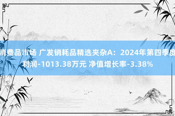 消费品市场 广发销耗品精选夹杂A：2024年第四季度利润-1013.38万元 净值增长率-3.38%