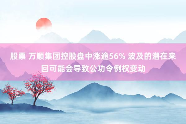 股票 万顺集团控股盘中涨逾56% 波及的潜在来回可能会导致公功令例权变动