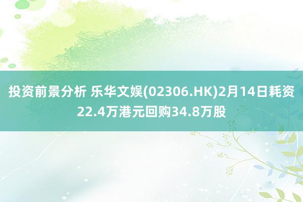 投资前景分析 乐华文娱(02306.HK)2月14日耗资22.4万港元回购34.8万股