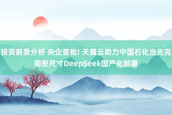 投资前景分析 央企首批! 天翼云助力中国石化当先完周密尺寸DeepSeek国产化部署