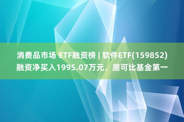 消费品市场 ETF融资榜 | 软件ETF(159852)融资净买入1995.07万元，居可比基金第一